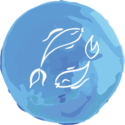 Pisces man Zodiac symbol in watercolour style