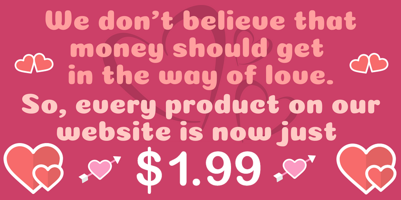All products on the Astrology of Love website are now just $1.99!